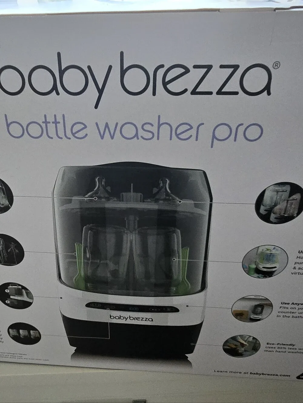 Baby Breeza Bottle Washer Pro - White and Black